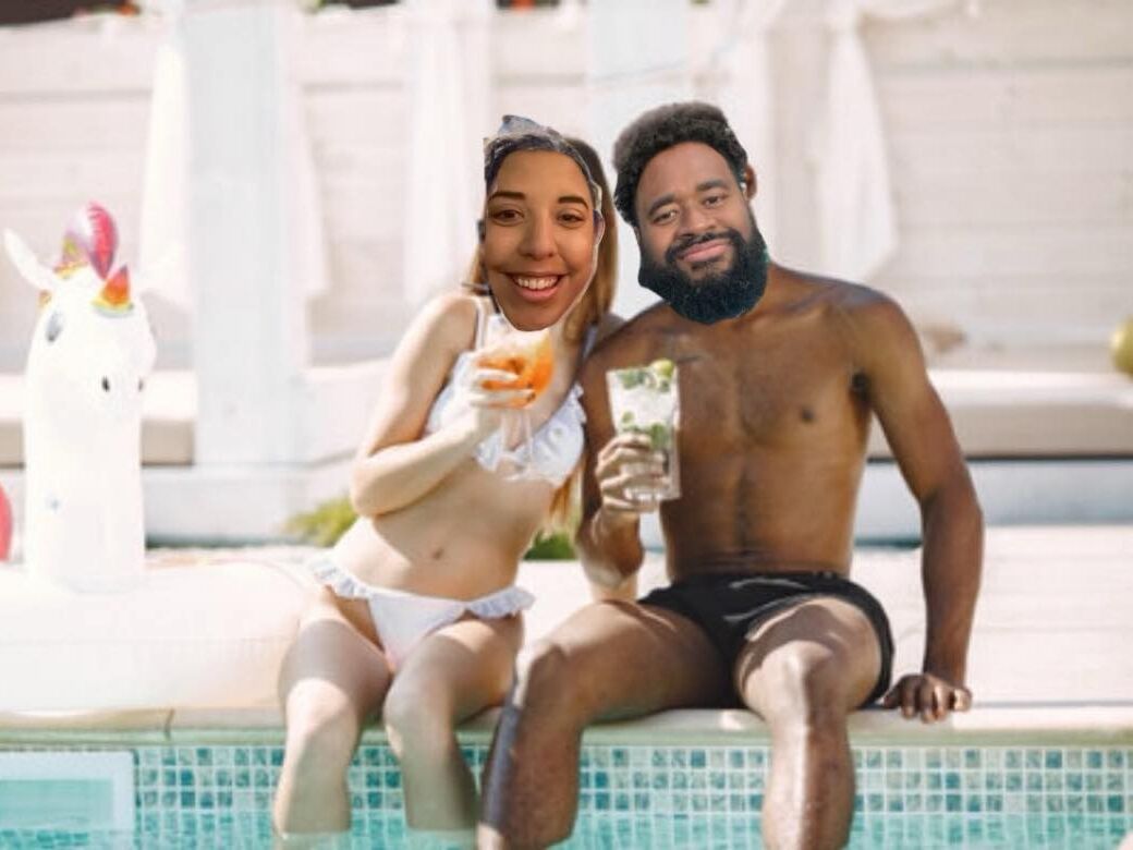 Picture of Relaxing by the pool with a cocktail LOL