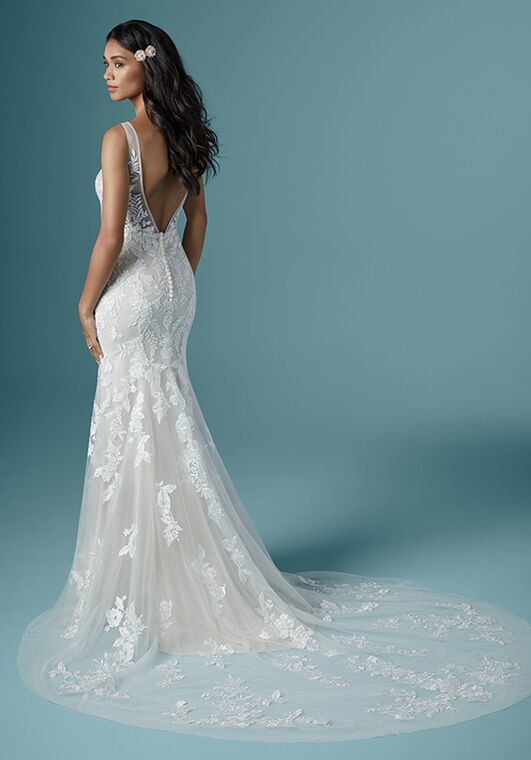 Maggie Sottero GREENLEY Sheath Wedding Dress - 4
