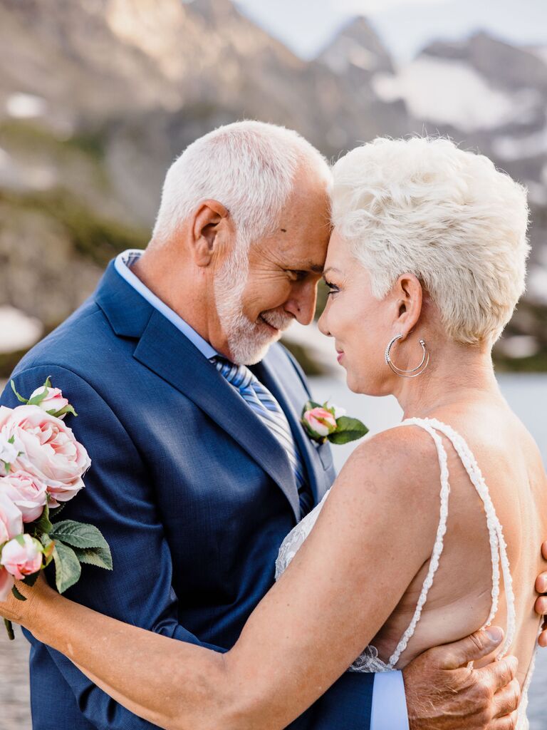 Rocking a grey hairstyle for your wedding day