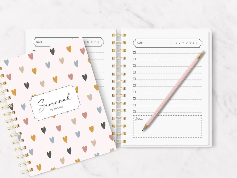 A personalized undated planner from Etsy