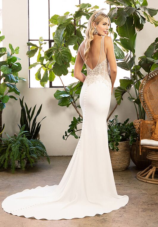 Beloved by Casablanca Bridal BL319 Evie Sheath Wedding Dress - 4