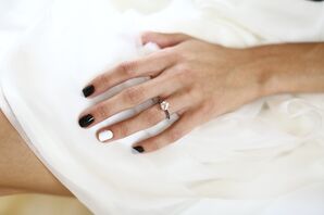 Mod Black and White Manicure