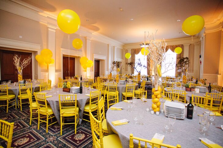 Yellow Reception Decor