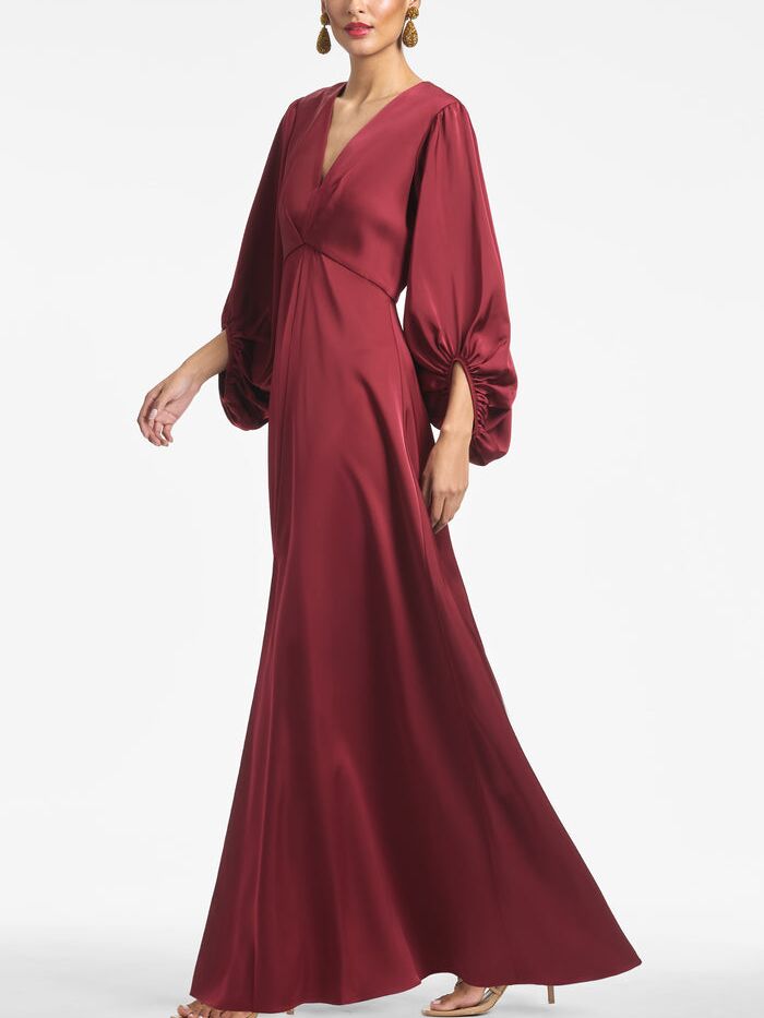 Wine maxi mother-of-the-bride dress from Sachin & Babi