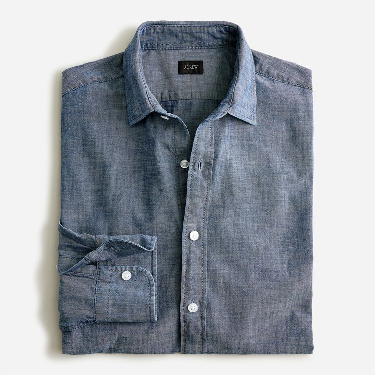 J. Crew linen shirt for casual wedding attire. 