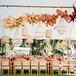 Hanging Flower Installation with Assorted Chandeliers