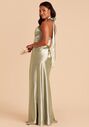 Birdy Grey Monica Dress in Satin Moss Green Bridesmaid Dress - thumbnail - 6