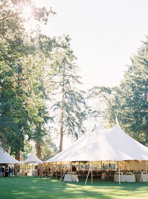 Outdoor Tented Wedding Reception on Spacious Private Property in Oregon