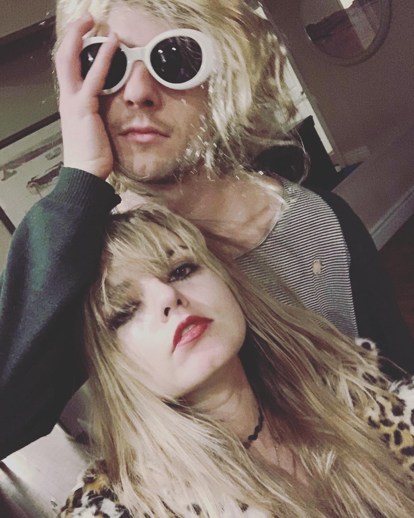 We went dressed as Kurt + Courtney to a 90s party and won the best dressed!