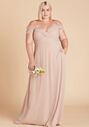 Birdy Grey Spence Convertible Dress Curve in Taupe V-Neck Bridesmaid Dress - thumbnail - 3
