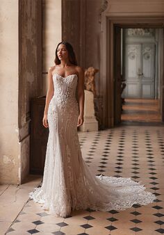 Val Stefani Dynasty Mermaid and Trumpet Wedding Dress