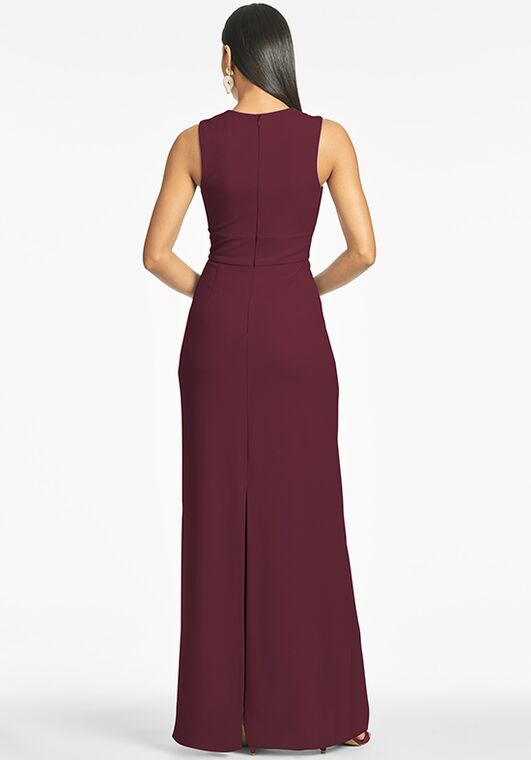 Sachin & Babi Loretta Gown - Deep Wine V-Neck Bridesmaid Dress - 5