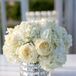 Ivory Rose and Hydrangea Low Centerpieces