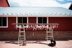Wooden Ladder Hanging Escort Card Display