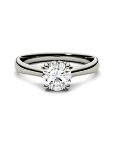 Forever One Moissanite Classic Round Cut Engagement Ring