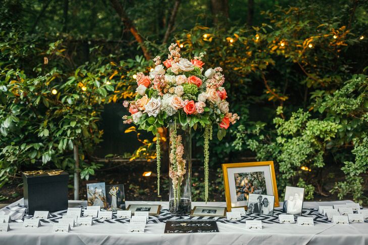 "We used black-and-white chevron to introduce a graphic element and keep everything from feeling too soft," Michelle says.