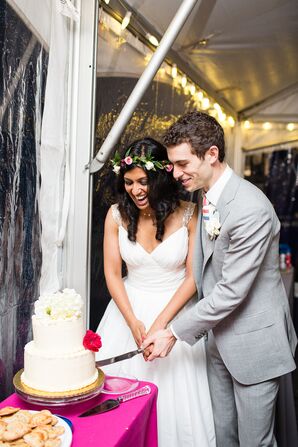 Buttercream-Covered Cookies and Cream Wedding Cake