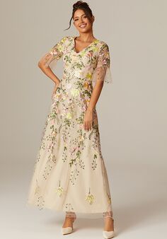 AW Bridal AW CAROLE DRESS V-Neck and Plunge Bridesmaid Dress