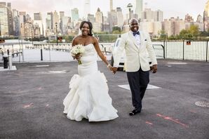 African-American Couple with New York City Skyline Backdrop