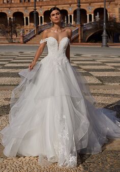 Moonlight Couture H1546 A-Line Wedding Dress