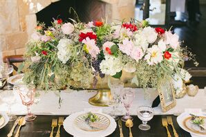 Overflowing Flower Centerpiece With Colorful Blooms