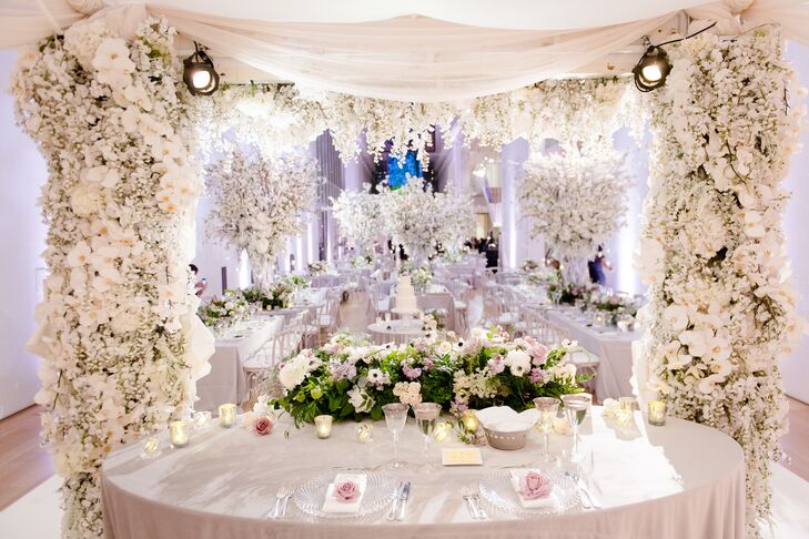 Dramatic White-and-Purple Reception Décor The Chicago Art Institute