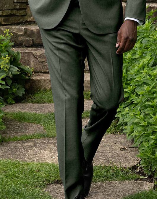 BLACKTIE SHARKSKIN Forest Green Wedding Suit Green Tuxedo - 3