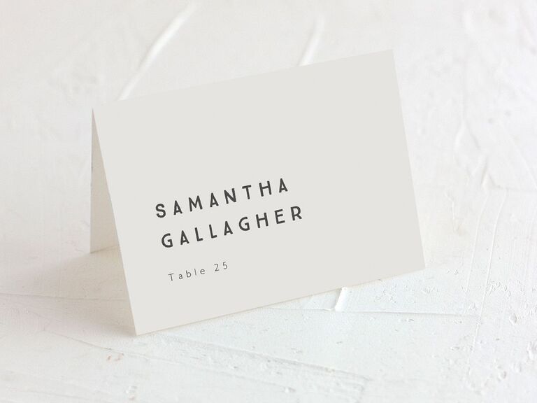 wedding place cards ivory