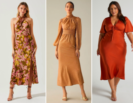 Three wedding guest cocktail dresses 