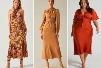 Three wedding guest cocktail dresses 