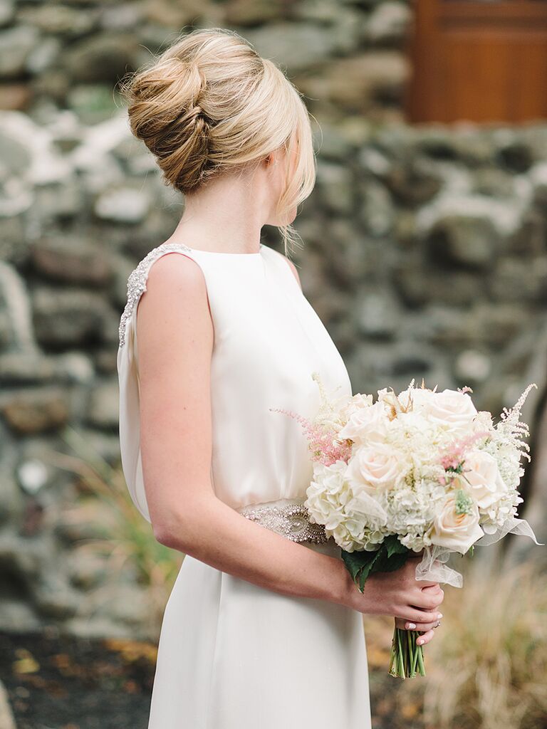 French chignon twist wedding updo