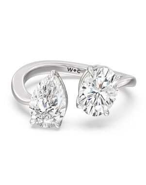 With Clarity Pear, Oval Cut Engagement Ring