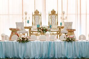Traditional African Head Table with Glam Gold Throne