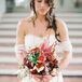 Organic Red and Pink Bridal Bouquet
