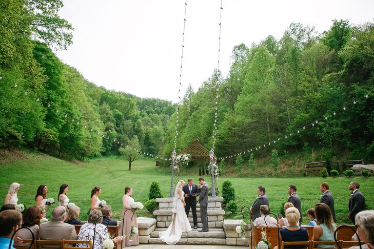 One of the most meaningful moments of Katharine and Marc's wedding was when they took communion together. "We broke bread together and shared the cup of juice. It was very intimate and special for both of us," Katharine says.