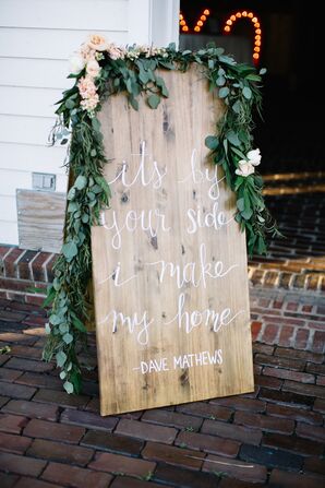 Whimsical Wooden Welcome Sign