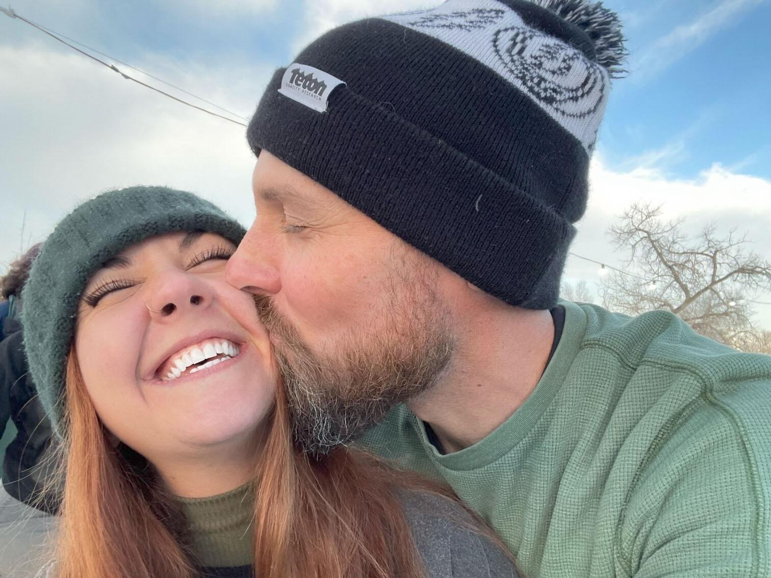 Jess and Collin go for an ice skating date, with Collin still rocking his very large beard. The week that truly defined our trajectory (and ultimate 6 month long distance adventure).