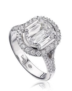 Christopher Designs Classic Emerald, Oval Cut Engagement Ring