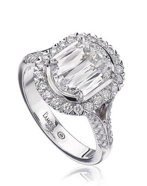 Christopher Designs Classic Emerald, Oval Cut Engagement Ring