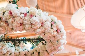 Lush Hydrangea, Peony, Rose Hanging Wreath