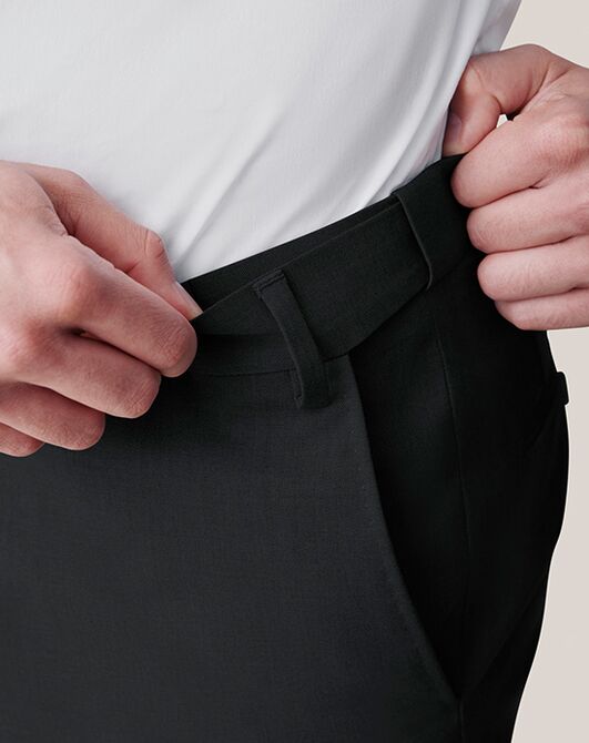 Birdy Grey Suits Taylor Suit Pants in Black Black Tuxedo - 6
