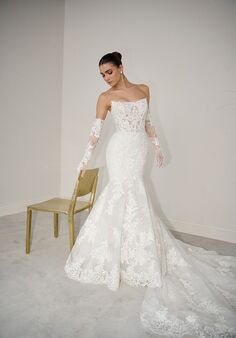 Justin Alexander Signature Aureline Mermaid and Trumpet Wedding Dress