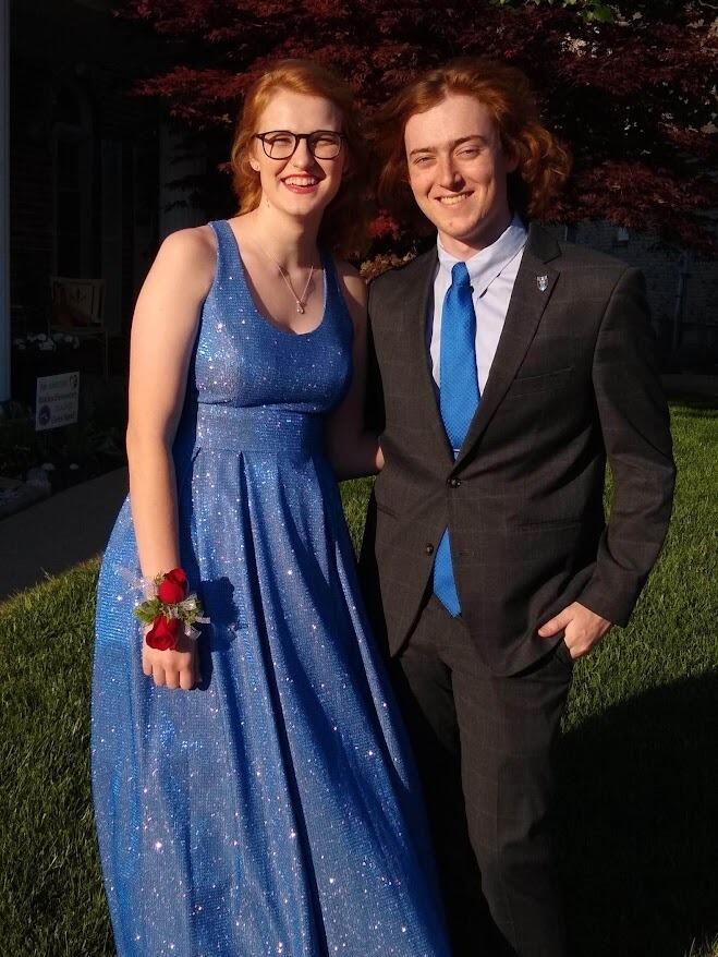 ... and makeshift proms together! This particular covid prom was sponsored by the Madigan's basement. 
