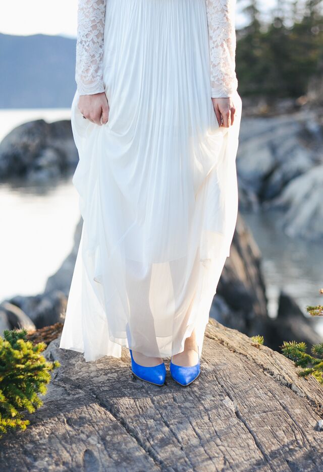 “I did opt for the blue suede heels. I will definitely wear those again, since they are flirty and fun,” Grace says.