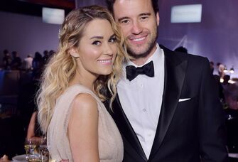 Lauren Conrad and William Tell pose at the 2018 Baby2Baby Gala