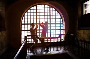 First Look in Front of Window at The Treasury on The Plaza in St. Augustine, Florida