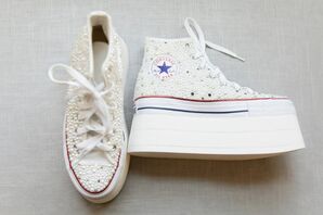 Bespoke Bridal Chuck Taylors at The Joule in Dallas, Texas