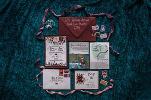 Invitations with Campground Watercolor