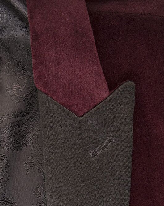 BLACKTIE LIAM Merlot Velvet Wedding Tuxedo Red Tuxedo - 7