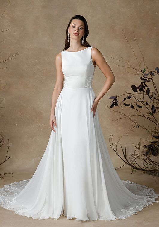 Justin Alexander Genevieve A-Line Wedding Dress - 4